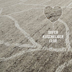 Kurzflor Teppich Taupe meliert aus Schurwolle "Hamptons FORTYONE" WECONhome