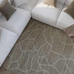 Kurzflor Teppich Taupe meliert aus Schurwolle "Hamptons FORTYONE" WECONhome