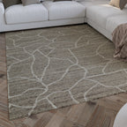 Kurzflor Teppich Taupe meliert aus Schurwolle "Hamptons FORTYONE" WECONhome