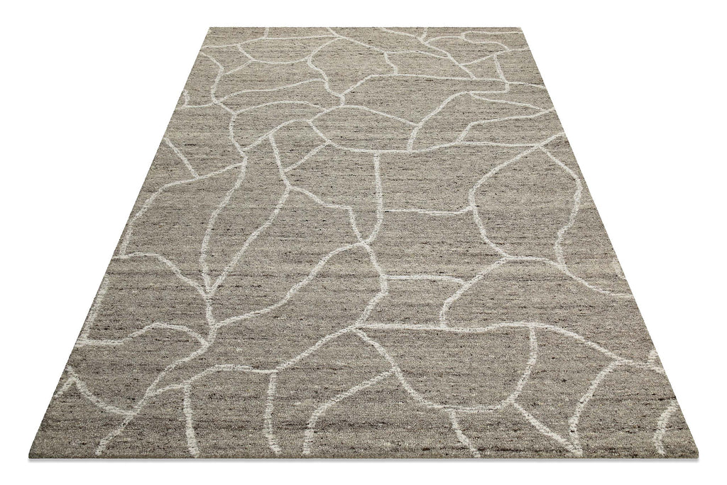 Kurzflor Teppich Taupe meliert aus Schurwolle "Hamptons FORTYONE" WECONhome