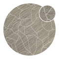 Kurzflor Teppich Rund Taupe meliert aus Schurwolle "Hamptons FORTYONE" WECONhome