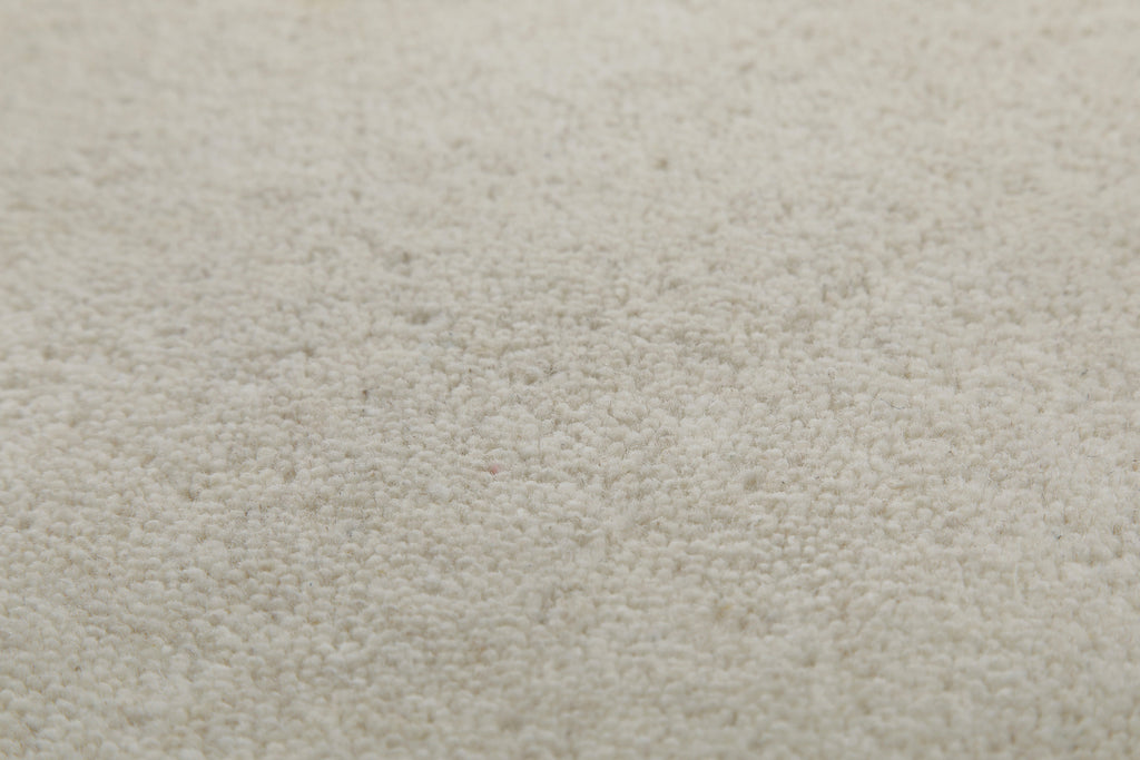 Kurzflor Teppich Rund Creme Weiß aus Schurwolle "Hamptons FORTYTHREE" WECONhome