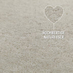 Kurzflor Teppich Creme Weiß aus Schurwolle "Hamptons FORTYTHREE" WECONhome