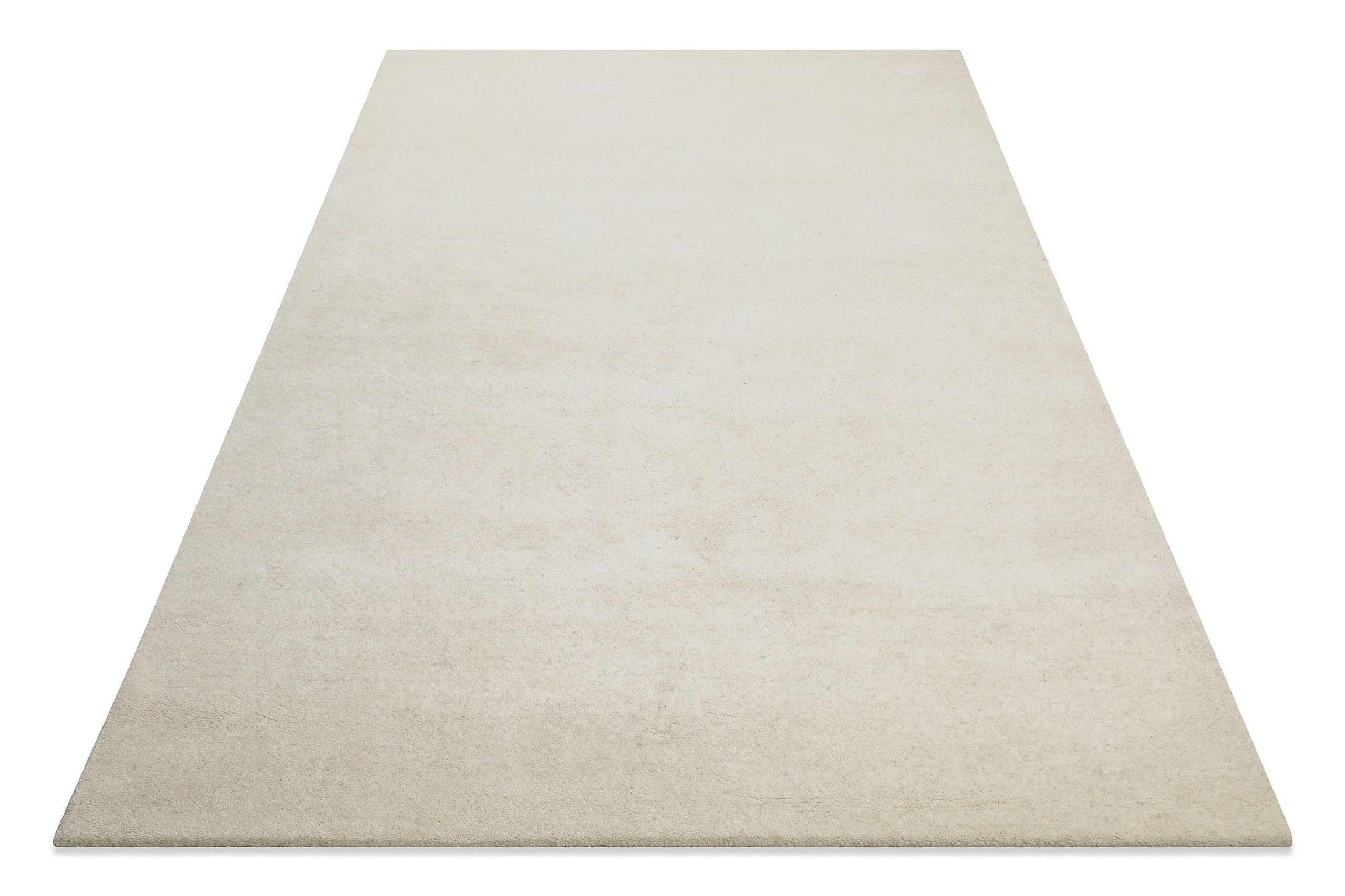 Kurzflor Teppich Creme Weiß aus Schurwolle "Hamptons FORTYTHREE" WECONhome