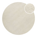 Kurzflor Teppich Rund Creme Weiß aus Schurwolle "Hamptons FORTYTHREE" WECONhome