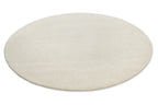 Kurzflor Teppich Rund Creme Weiß aus Schurwolle "Hamptons FORTYTHREE" WECONhome