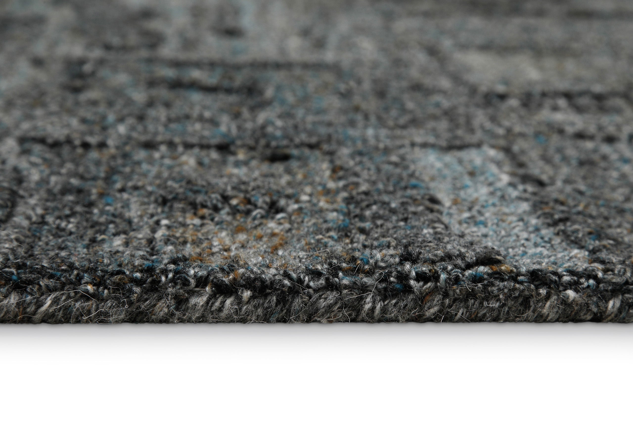 Kurzflor Teppich Blau Grau meliert "Hamptons FORTYTWO" WECONhome