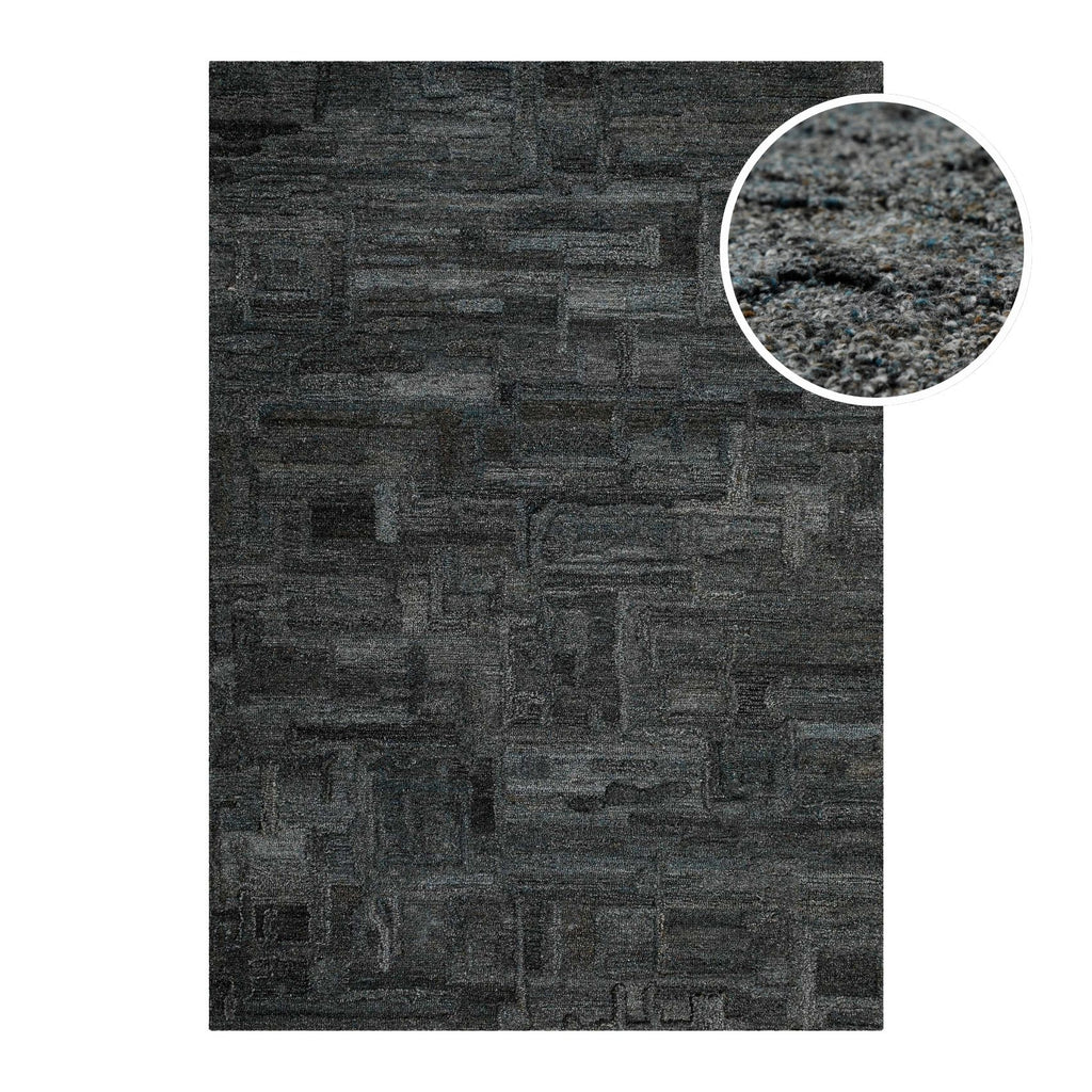 Kurzflor Teppich Blau Grau meliert "Hamptons FORTYTWO" WECONhome