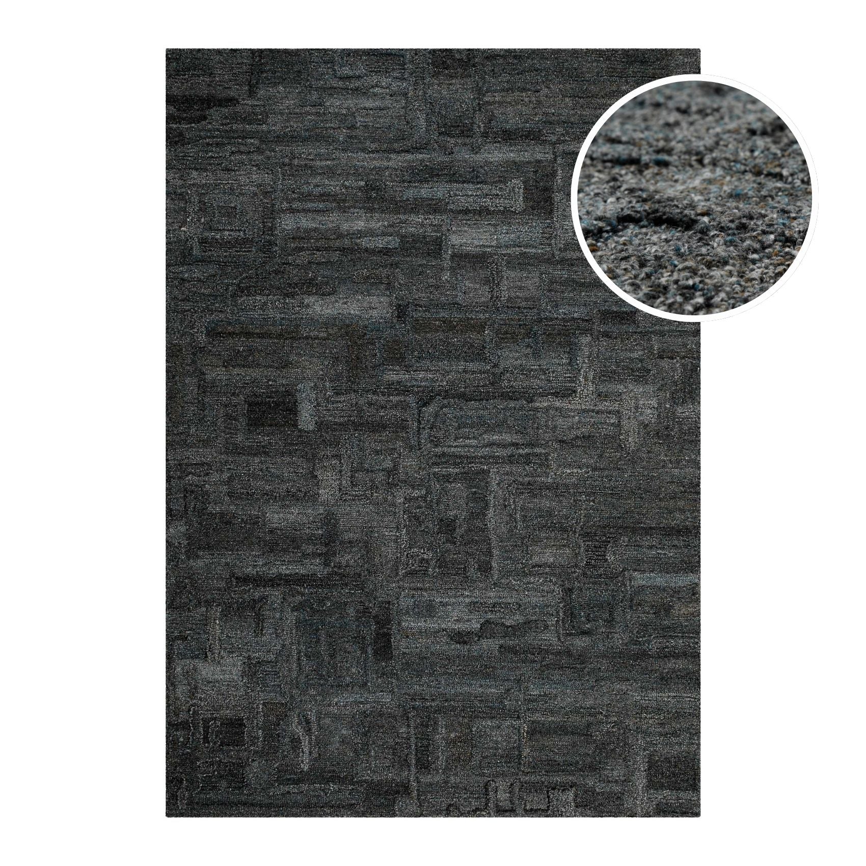 Kurzflor Teppich Blau Grau meliert "Hamptons FORTYTWO" WECONhome