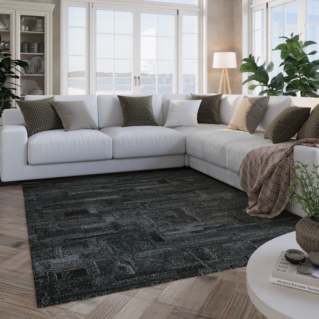 Kurzflor Teppich Blau Grau meliert "Hamptons FORTYTWO" WECONhome