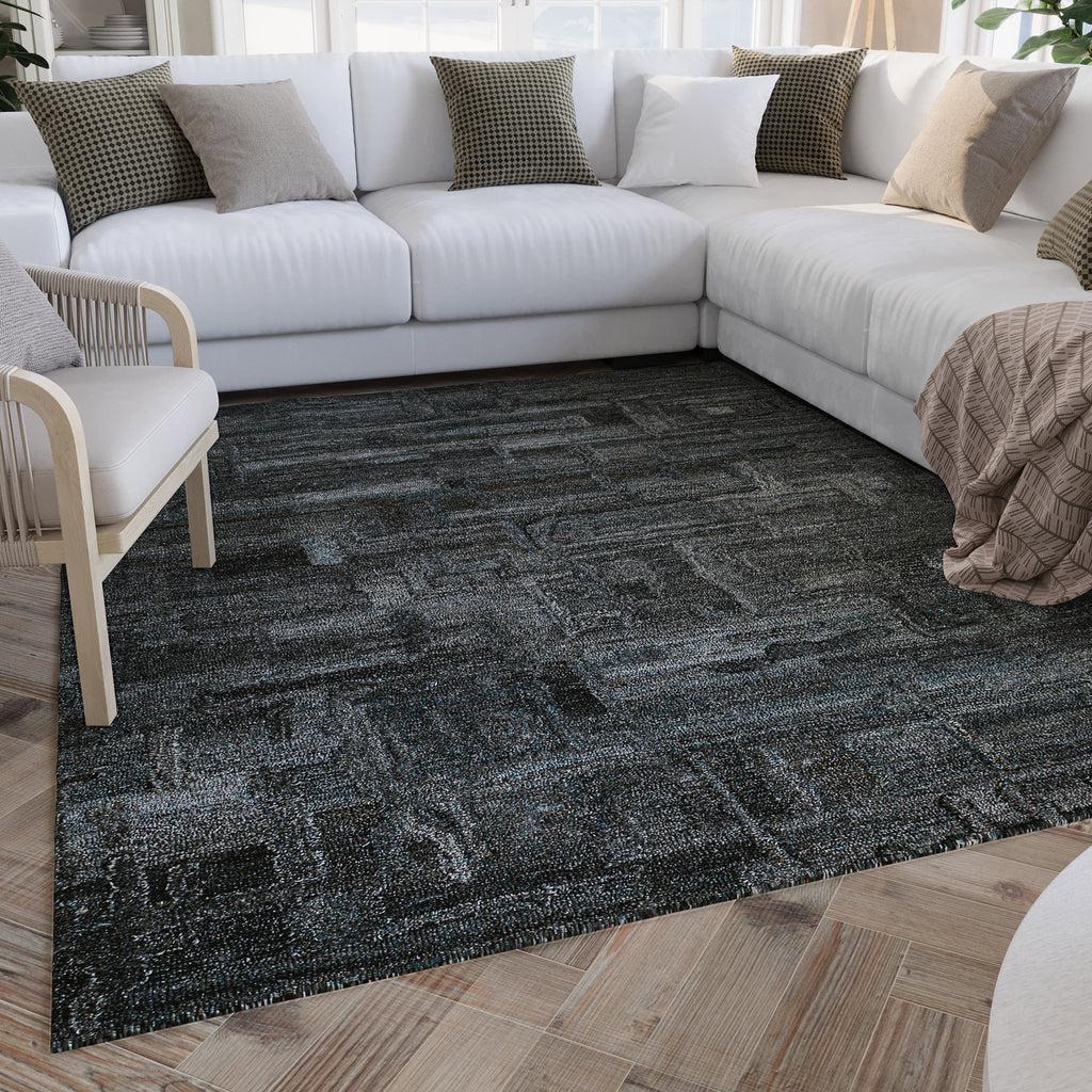 Kurzflor Teppich Blau Grau meliert "Hamptons FORTYTWO" WECONhome