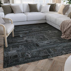 Kurzflor Teppich Blau Grau meliert "Hamptons FORTYTWO" WECONhome