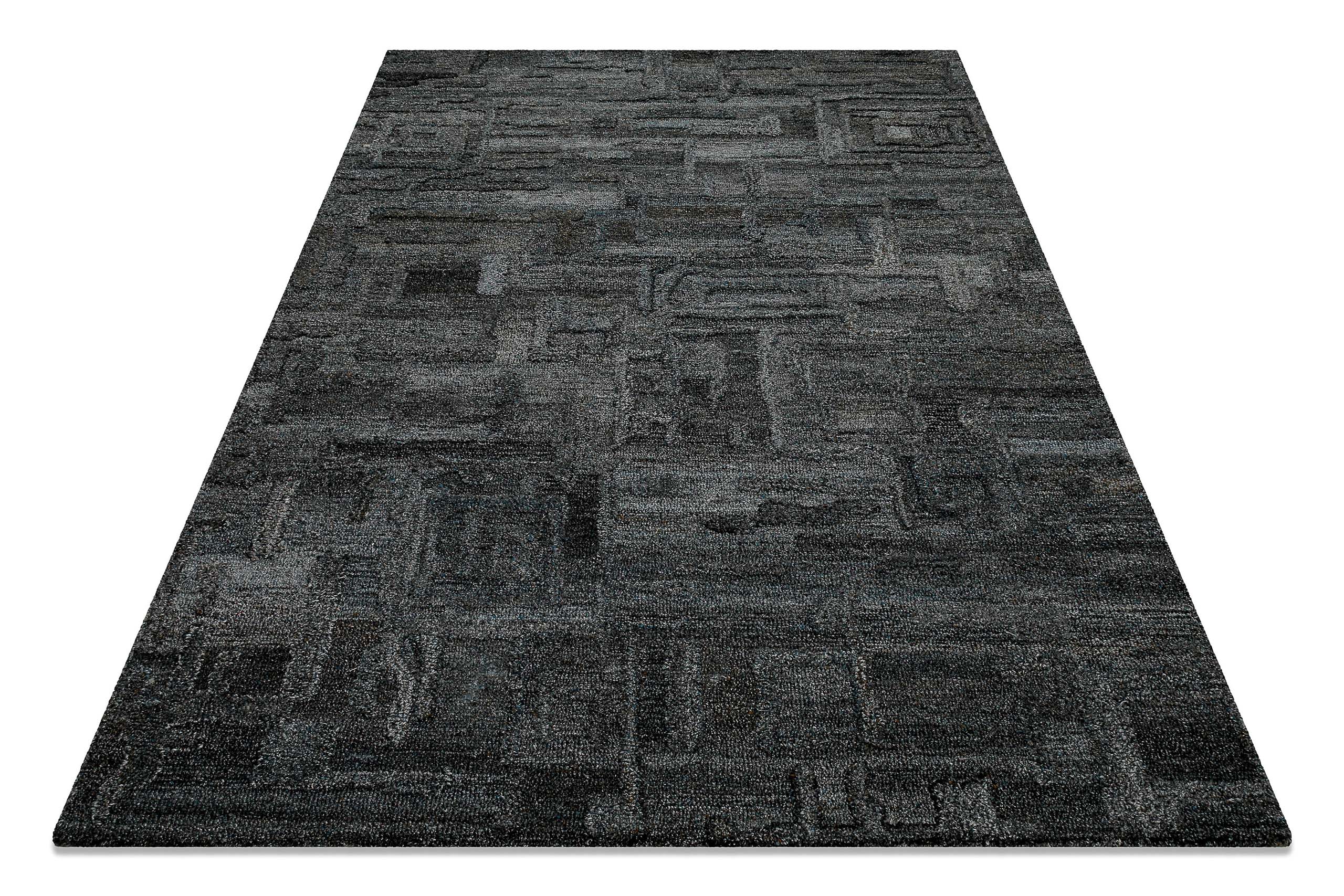 Kurzflor Teppich Blau Grau meliert "Hamptons FORTYTWO" WECONhome