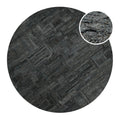 Kurzflor Teppich Rund Blau Grau meliert "Hamptons FORTYTWO" WECONhome