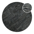 Kurzflor Teppich Rund Blau Grau meliert "Hamptons FORTYTWO" WECONhome