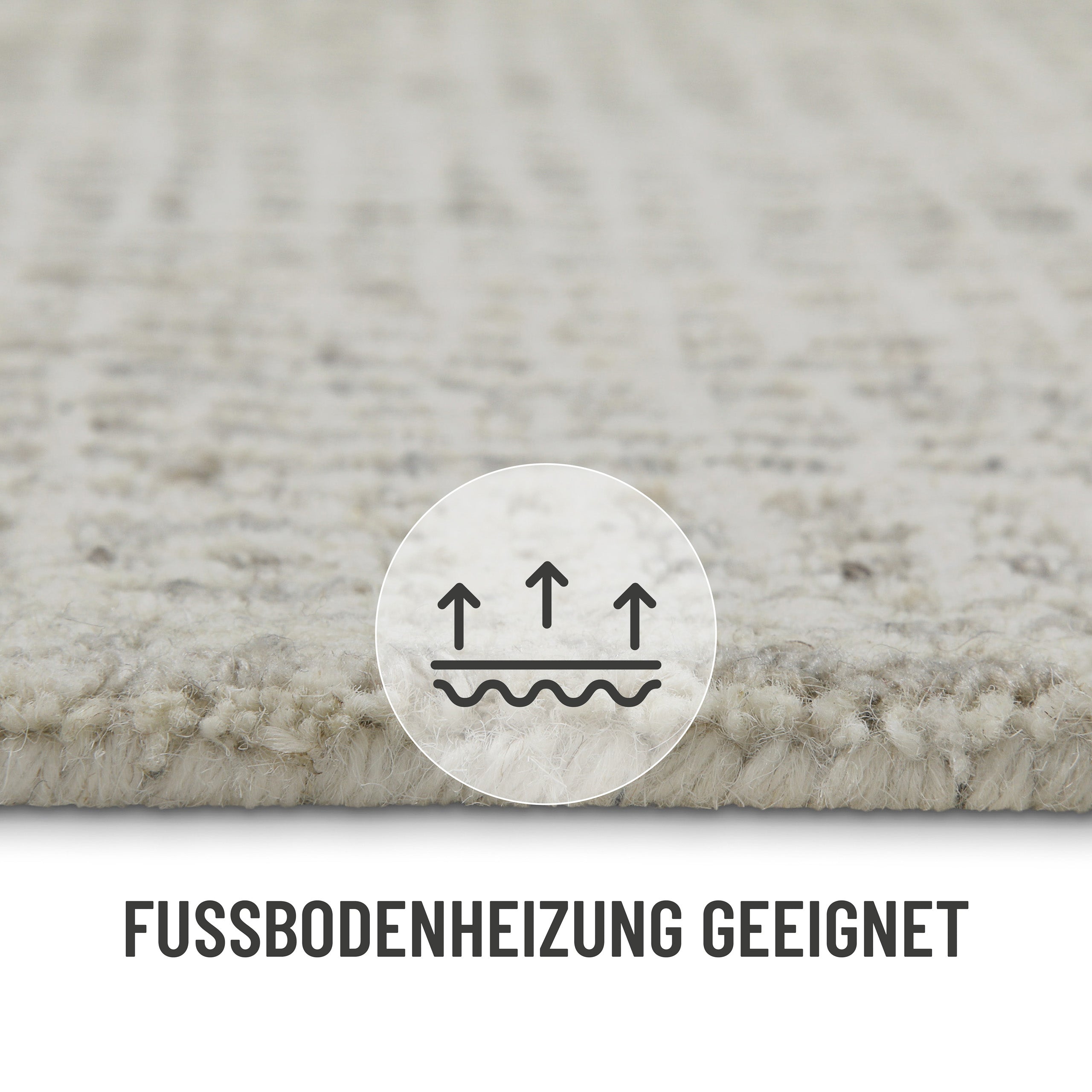 Kurzflor Teppich Greige meliert "Hamptons FOURTEEN" WECONhome