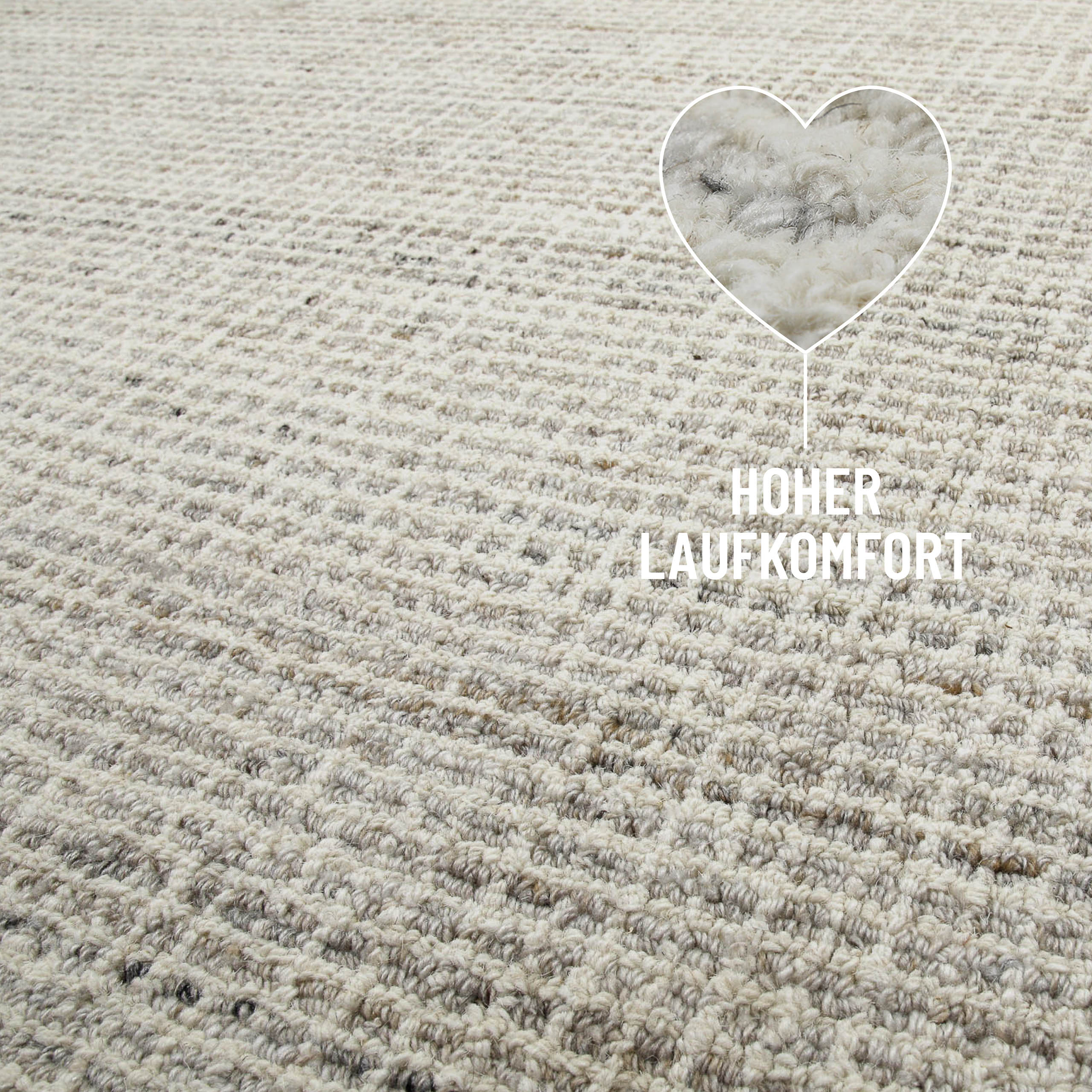 Kurzflor Teppich Greige meliert "Hamptons FOURTEEN" WECONhome