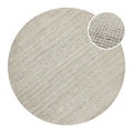 Kurzflor Teppich Rund Greige meliert "Hamptons FOURTEEN" WECONhome
