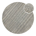Kurzflor Teppich Rund Grau Braun meliert "Hamptons FOURTEEN" WECONhome