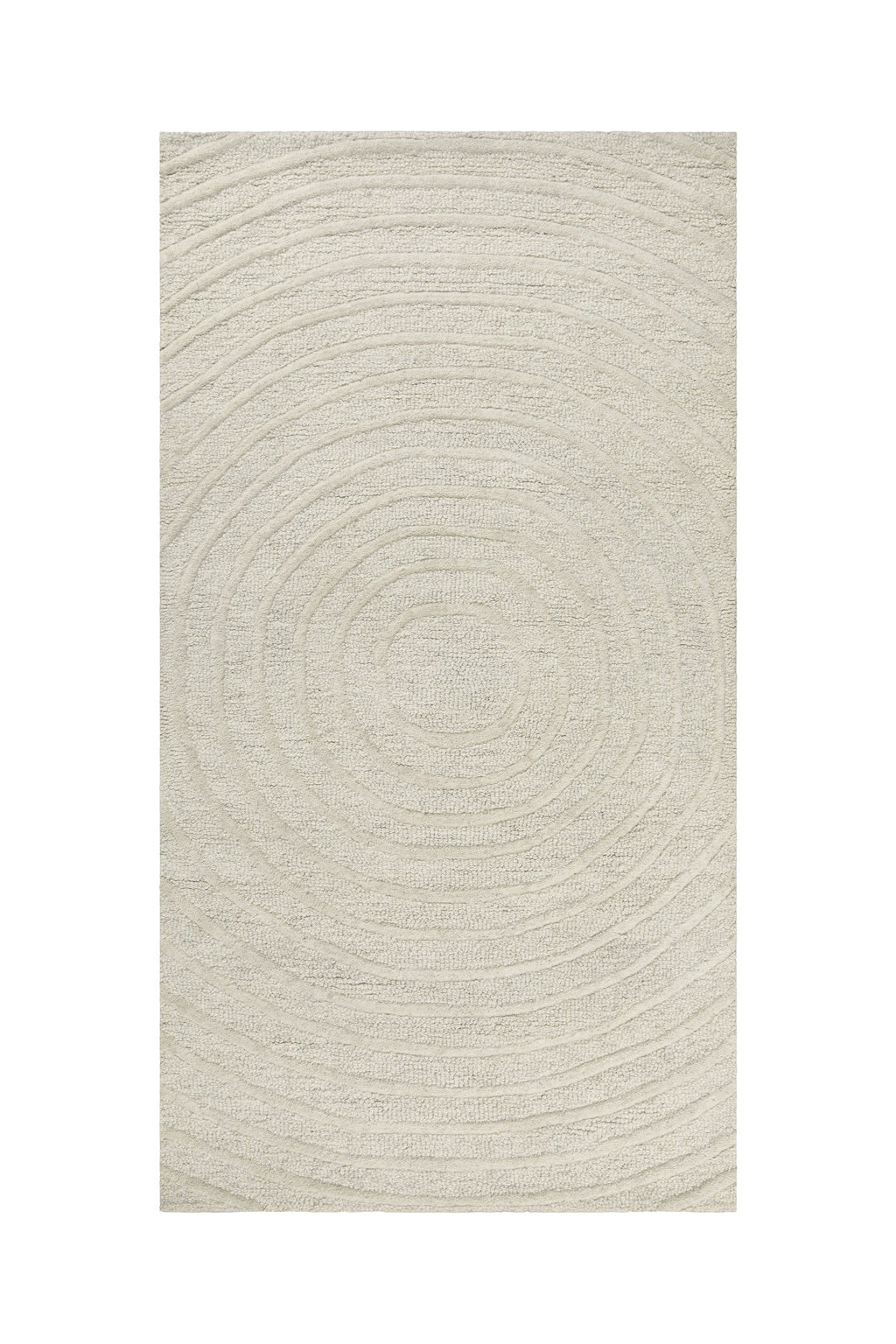 Kurzflor Teppich Creme Weiß aus Schurwolle "Hamptons NINETEEN" WECONhome