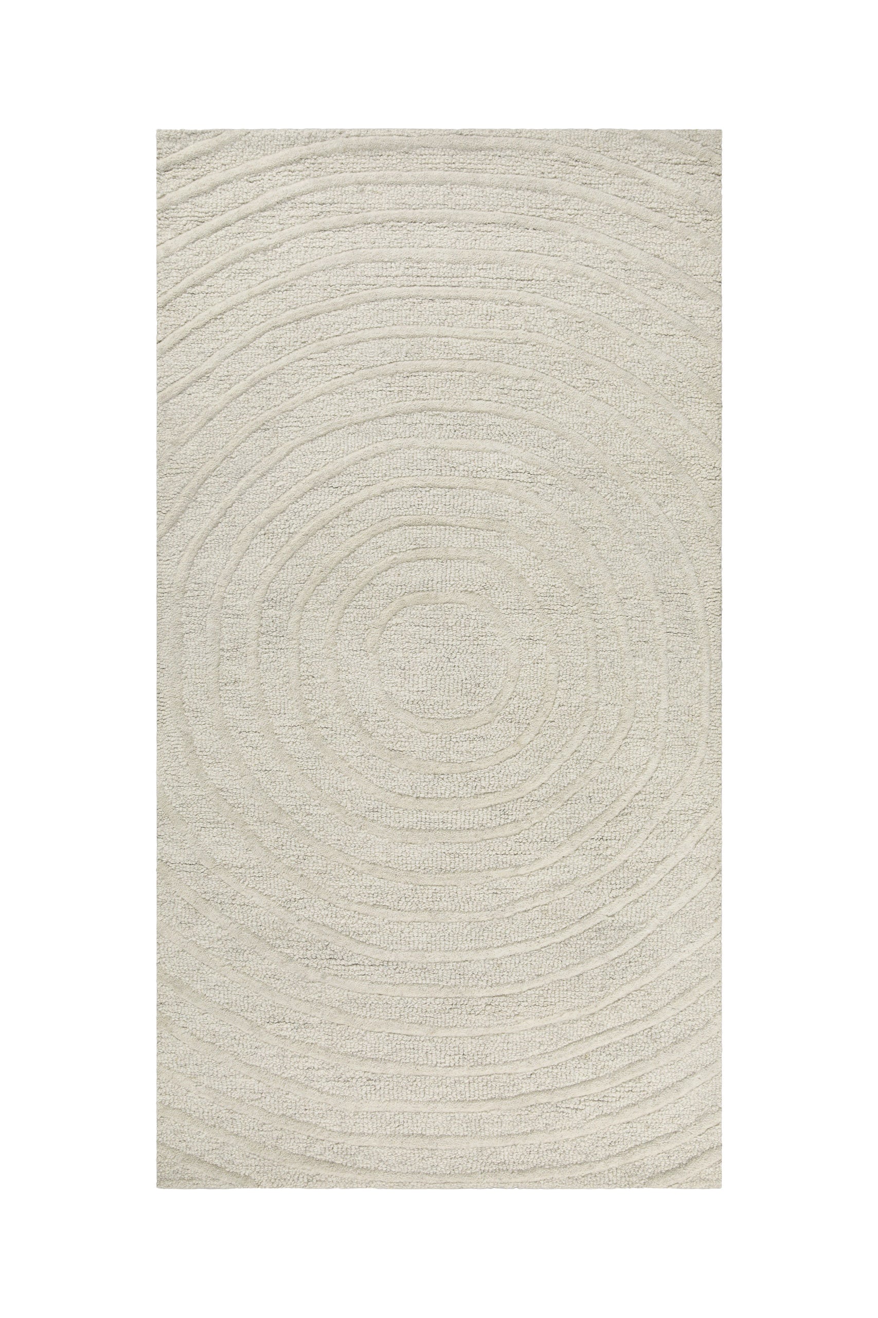 Kurzflor Teppich Creme Weiß aus Schurwolle "Hamptons NINETEEN" WECONhome