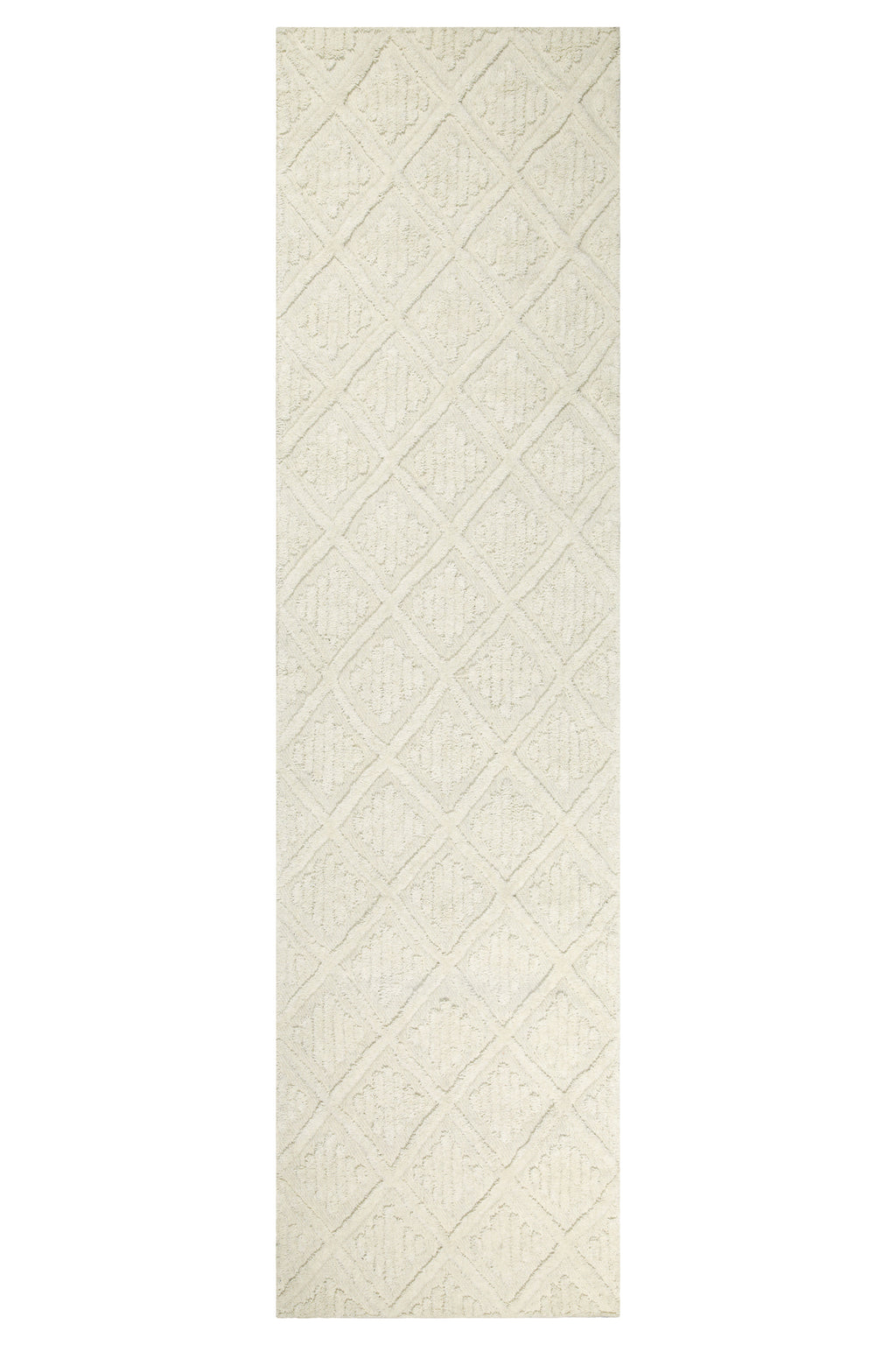 Kurzflor Teppich Creme Weiß aus Schurwolle "Hamptons SEVENTEEN" WECONhome