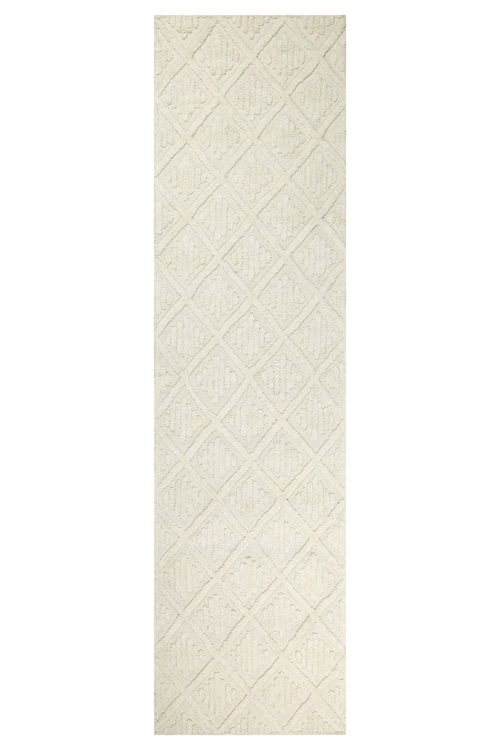 Kurzflor Teppich Creme Weiß aus Schurwolle "Hamptons SEVENTEEN" WECONhome