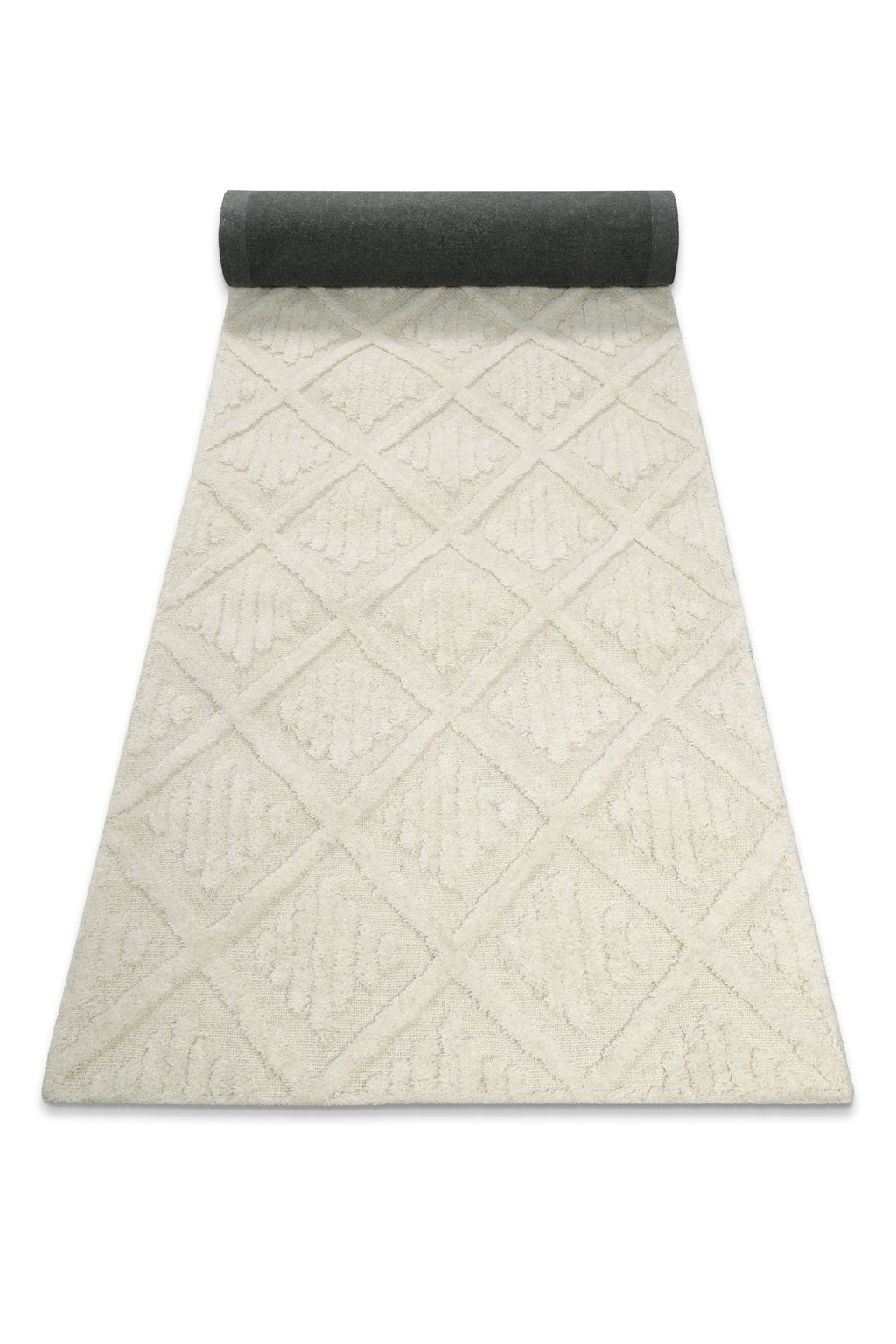 Kurzflor Teppich Creme Weiß aus Schurwolle "Hamptons SEVENTEEN" WECONhome