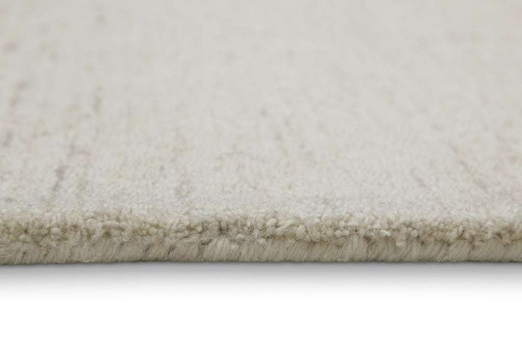 Kurzflor Teppich Elfenbein meliert aus Schurwolle "Hamptons SIXTEEN" WECONhome