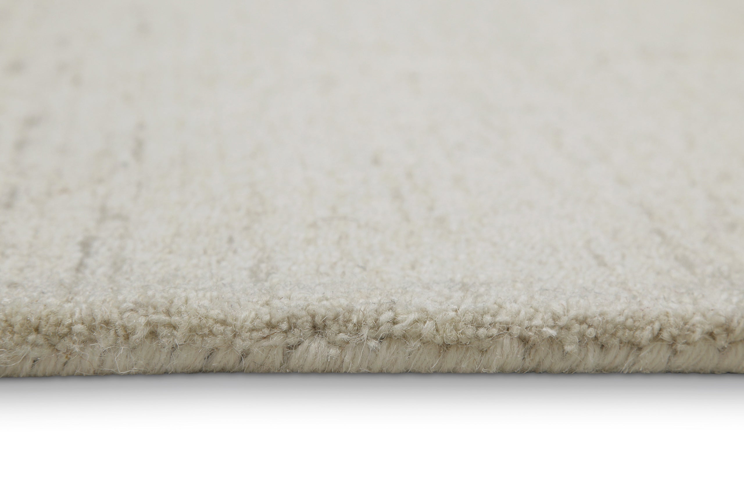 Kurzflor Teppich Elfenbein meliert aus Schurwolle "Hamptons SIXTEEN" WECONhome