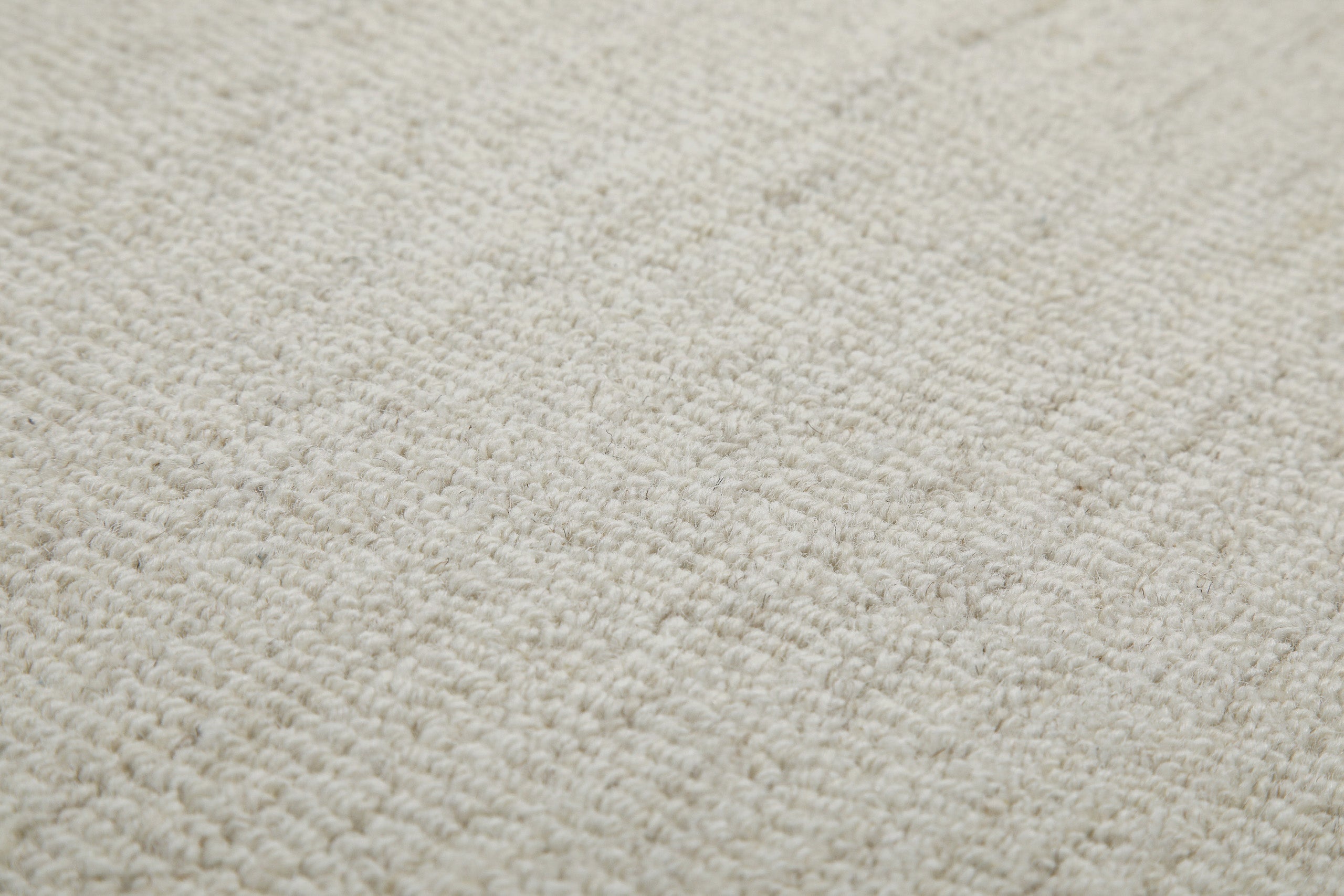 Kurzflor Teppich Elfenbein meliert aus Schurwolle "Hamptons SIXTEEN" WECONhome