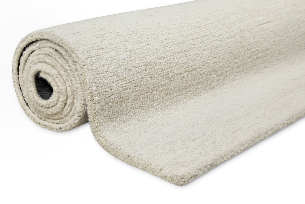 Kurzflor Teppich Elfenbein meliert aus Schurwolle "Hamptons SIXTEEN" WECONhome
