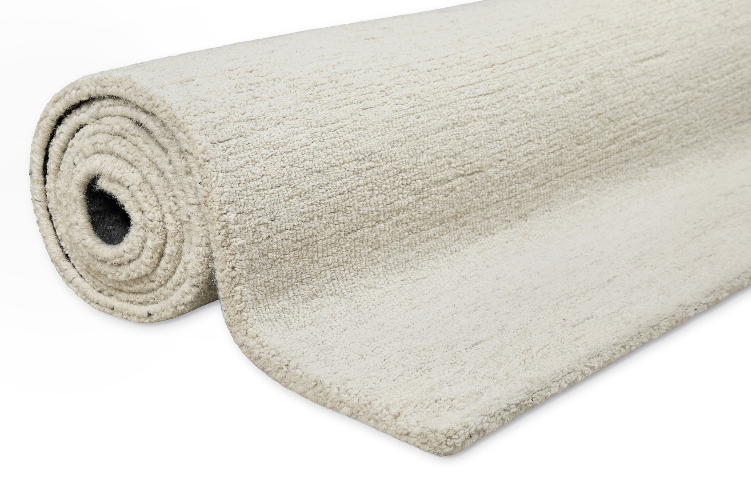 Kurzflor Teppich Elfenbein meliert aus Schurwolle "Hamptons SIXTEEN" WECONhome