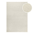 Kurzflor Teppich Elfenbein meliert aus Schurwolle "Hamptons SIXTEEN" WECONhome
