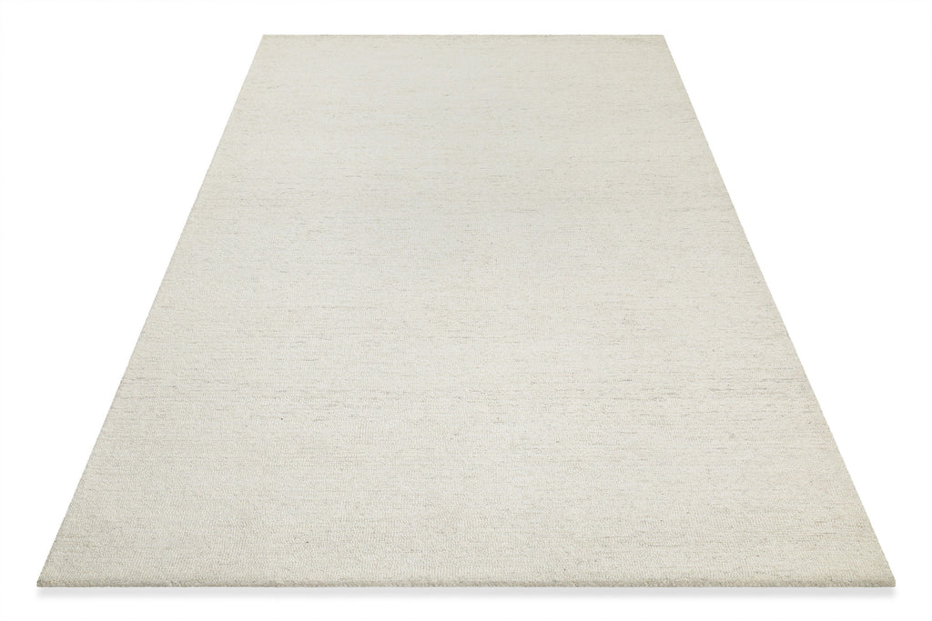 Kurzflor Teppich Elfenbein meliert aus Schurwolle "Hamptons SIXTEEN" WECONhome