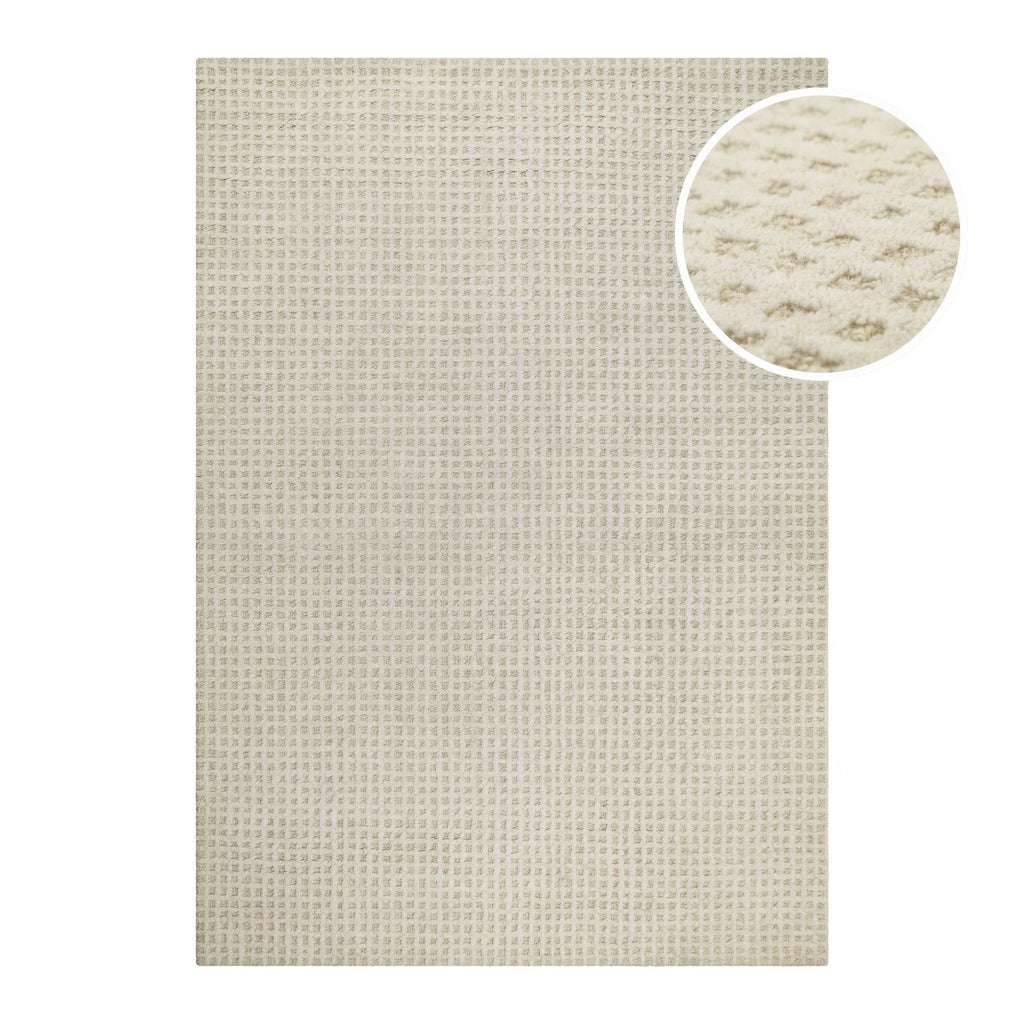 Kurzflor Teppich Creme Weiß "Hamptons THIRTY" WECONhome