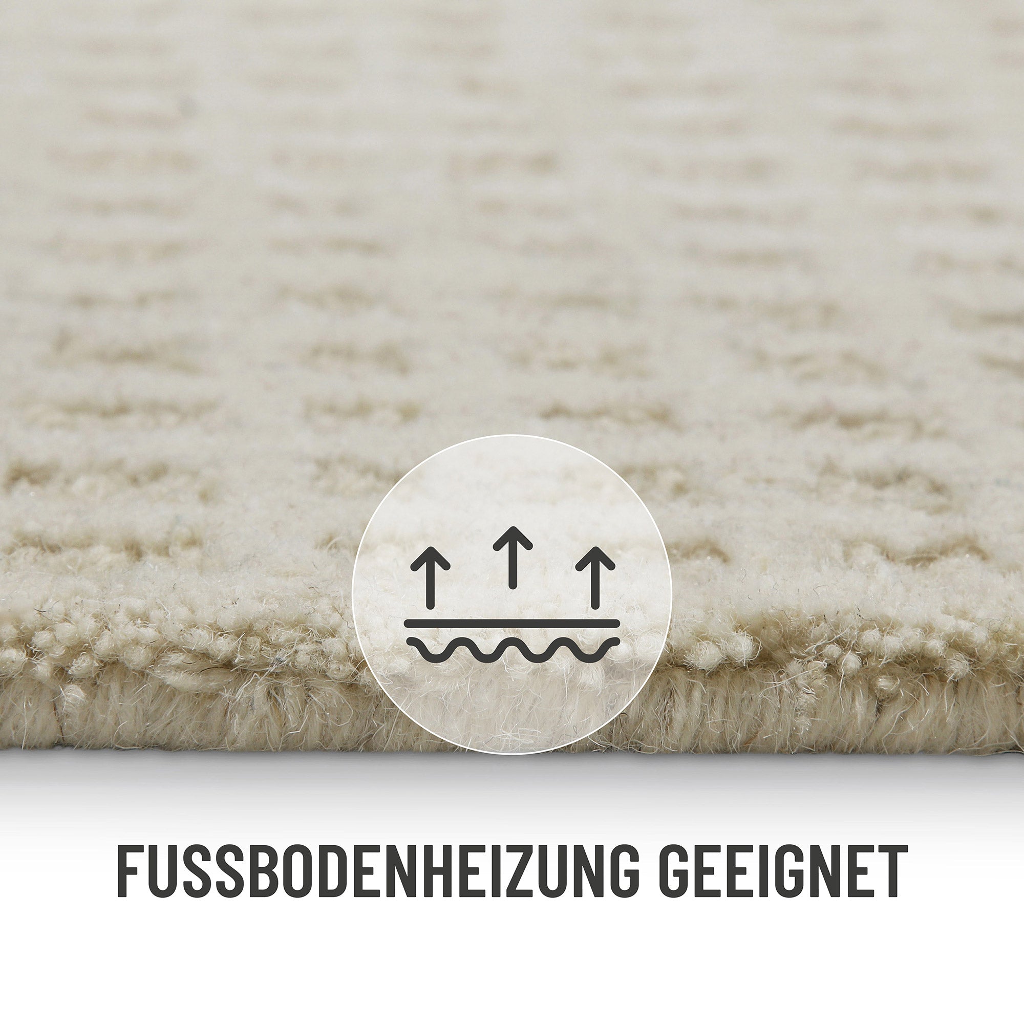 Kurzflor Teppich Creme Weiß "Hamptons THIRTY" WECONhome