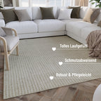 Kurzflor Teppich Creme Weiß "Hamptons THIRTY" WECONhome
