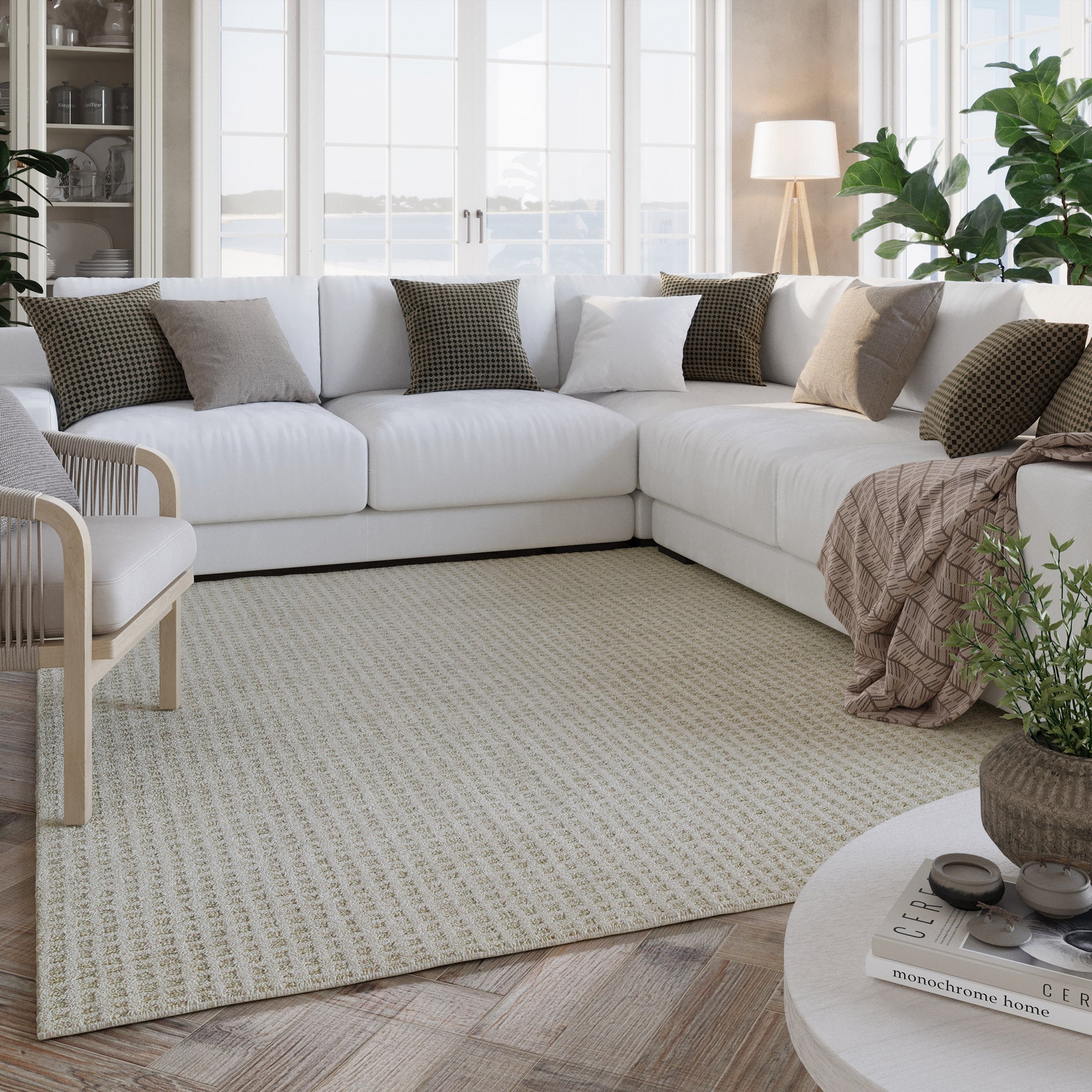 Kurzflor Teppich Creme Weiß "Hamptons THIRTY" WECONhome