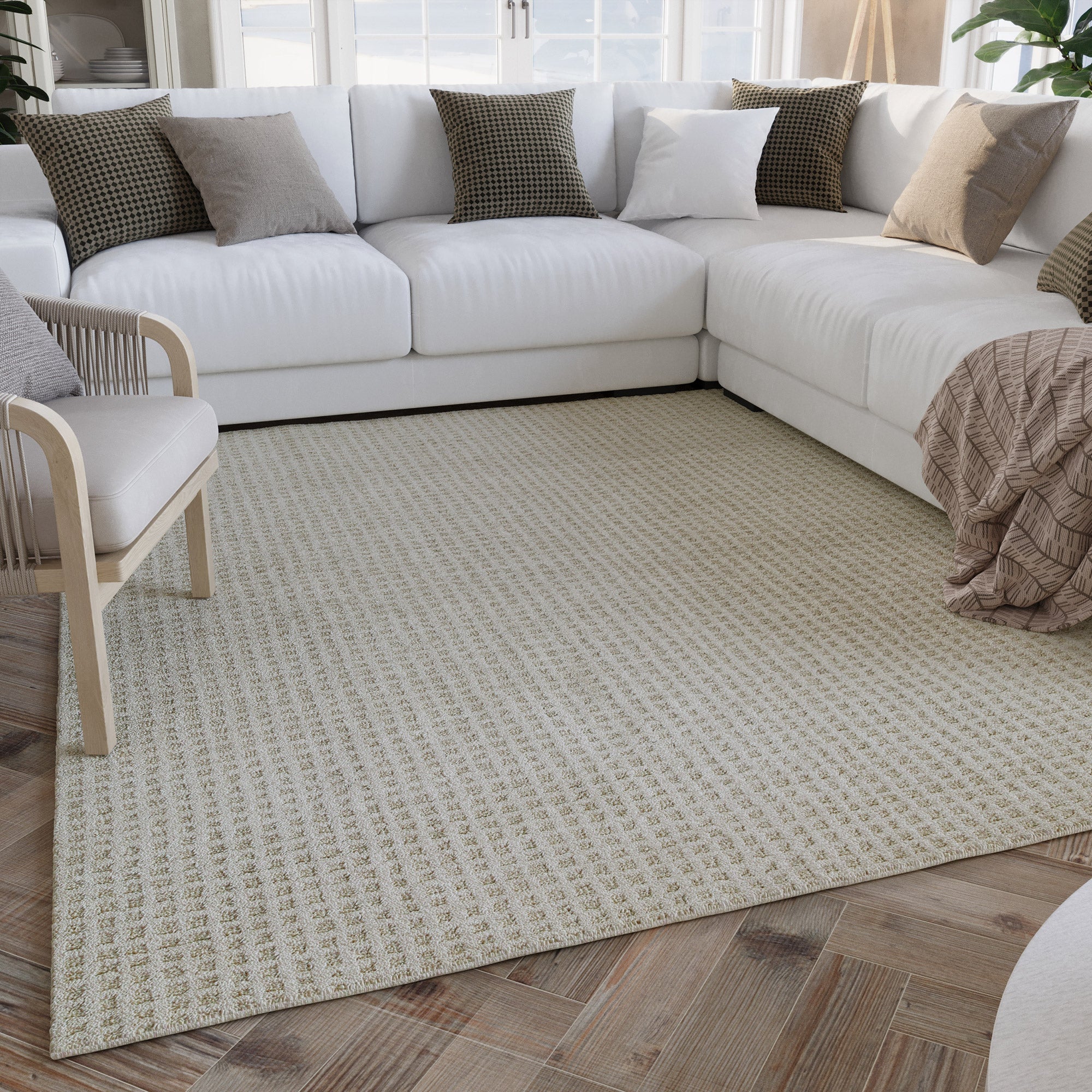 Kurzflor Teppich Creme Weiß "Hamptons THIRTY" WECONhome