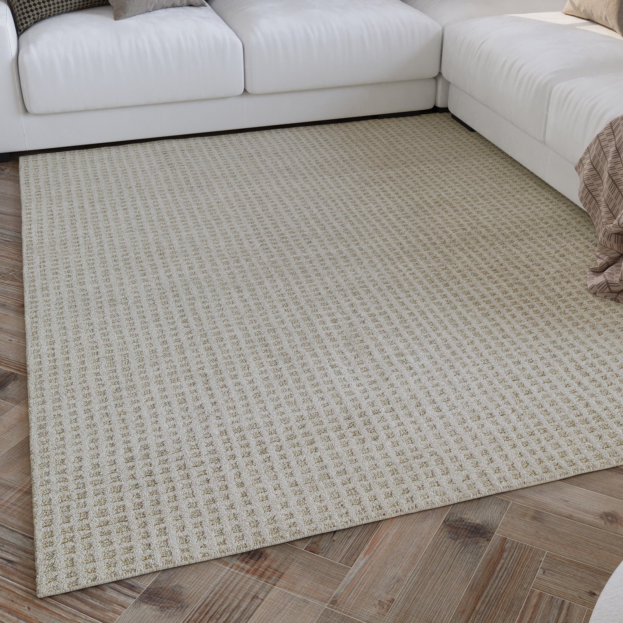 Kurzflor Teppich Creme Weiß "Hamptons THIRTY" WECONhome