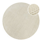 Kurzflor Teppich Rund Creme Weiß "Hamptons THIRTY" WECONhome