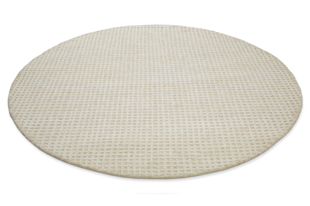 Kurzflor Teppich Rund Creme Weiß "Hamptons THIRTY" WECONhome