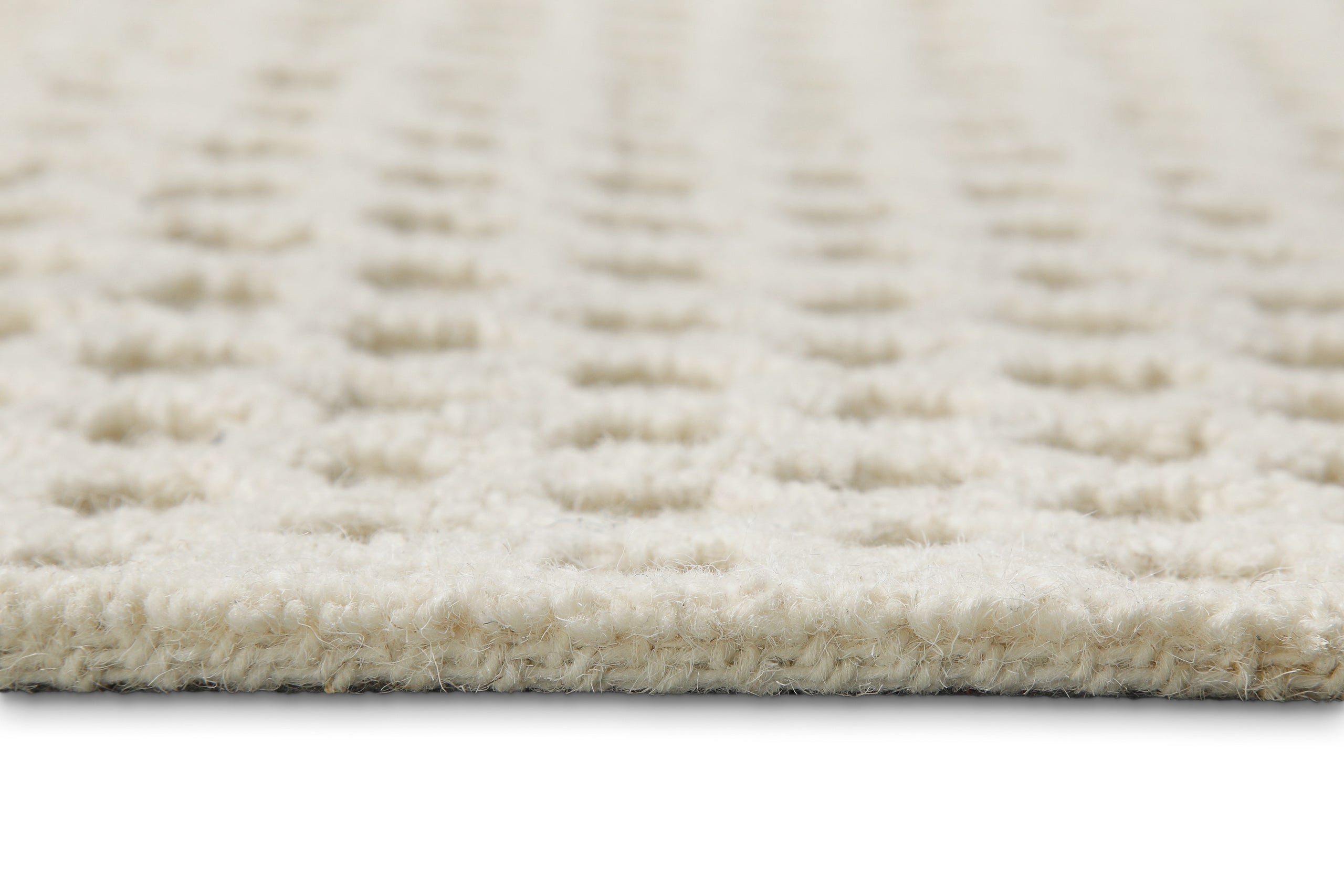 Kurzflor Teppich Creme Weiß aus Schurwolle "Hamptons THIRTYEIGHT" WECONhome