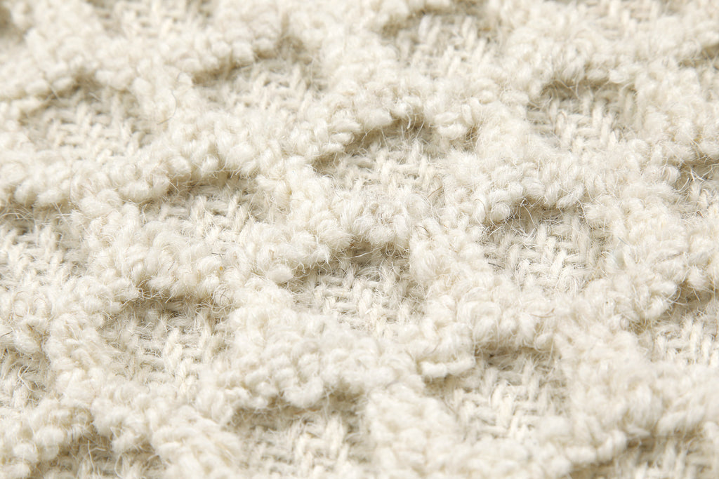Kurzflor Teppich Creme Weiß aus Schurwolle "Hamptons THIRTYEIGHT" WECONhome