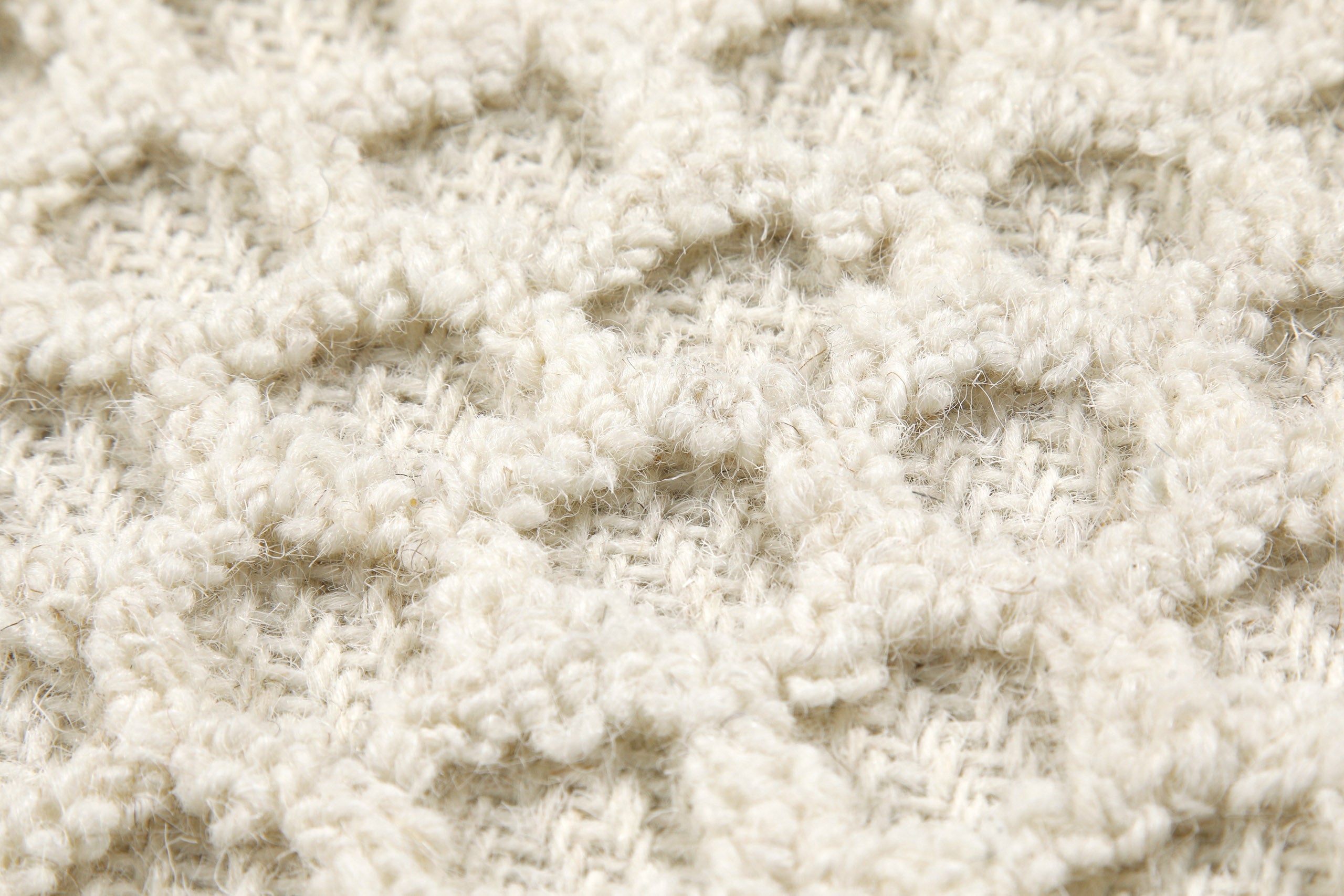 Kurzflor Teppich Rund Creme Weiß aus Schurwolle "Hamptons THIRTYEIGHT" WECONhome