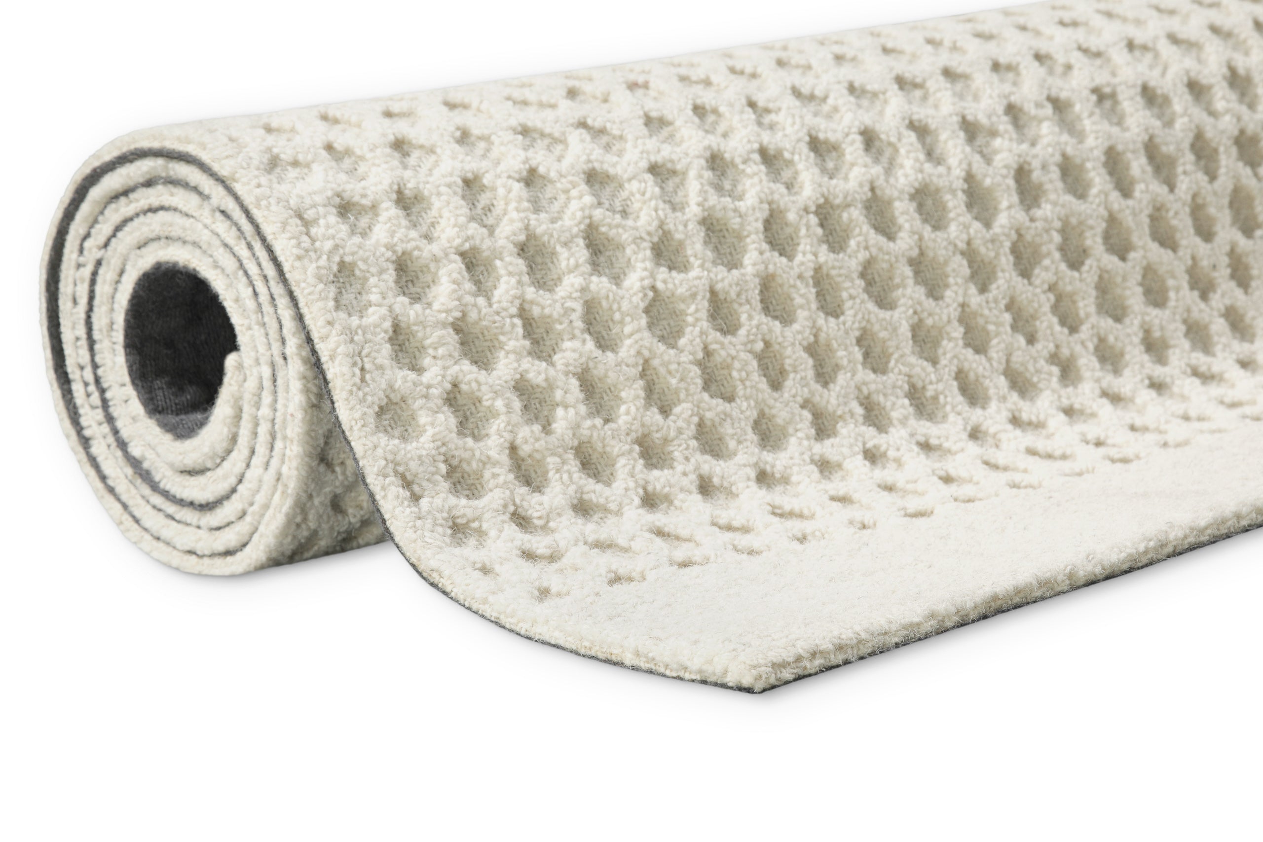 Kurzflor Teppich Creme Weiß aus Schurwolle "Hamptons THIRTYEIGHT" WECONhome