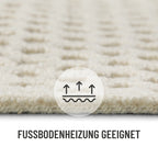 Kurzflor Teppich Creme Weiß aus Schurwolle "Hamptons THIRTYEIGHT" WECONhome