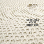 Kurzflor Teppich Creme Weiß aus Schurwolle "Hamptons THIRTYEIGHT" WECONhome