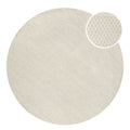 Kurzflor Teppich Rund Creme Weiß aus Schurwolle "Hamptons THIRTYEIGHT" WECONhome